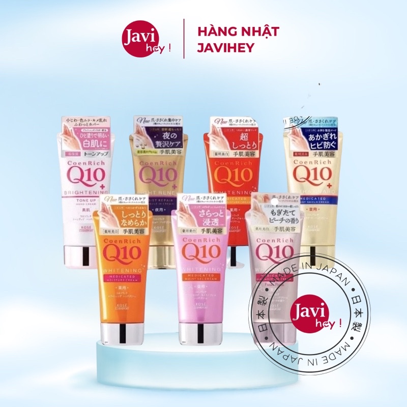 Kem dưỡng da tay Q10 Kose Hand Cream Mềm mịn chống lão hóa 80g Nhật Bản