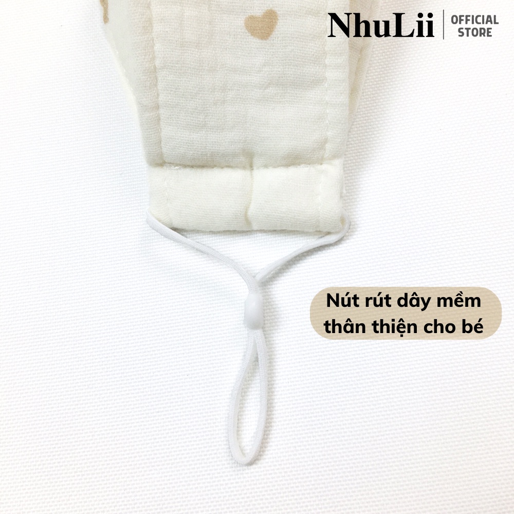 Khẩu trang vải cho bé NHULII khẩu trang an toàn cho bé sơ sinh đến 3 tuổi NI023