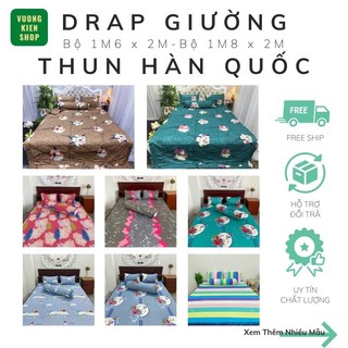 Bộ drap nệm thun hàn quốc 4 món 1m6x2m,1m8x2m vương kiên