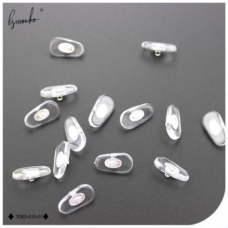 Set 10 Cặp Đệm Mũi Bằng Silicone PVC Chống Trượt Màu Vàng / Bạc Thoải Mái Cho Mắt Kính