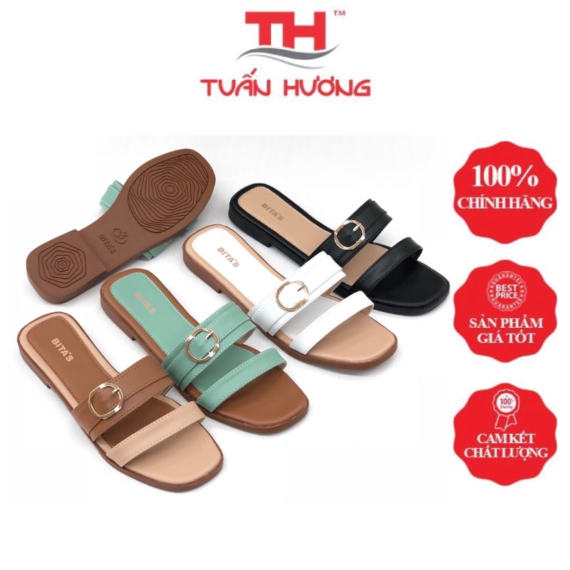Dép Lê Nữ Có Khuy Quai Ngang Đế Cao Su Chống Trơn Đủ Màu, Đủ Size - DWN.07