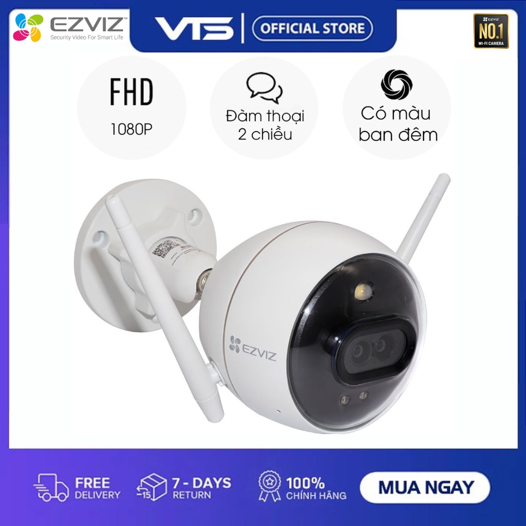 [NPP CHÍNH HÃNG] Camera IP Wifi Ngoài Trời Ezviz C3X Bản Mắt Kép Có Màu Ban Đêm Full HD 1080P - Hàng Chính Hãng - VTS