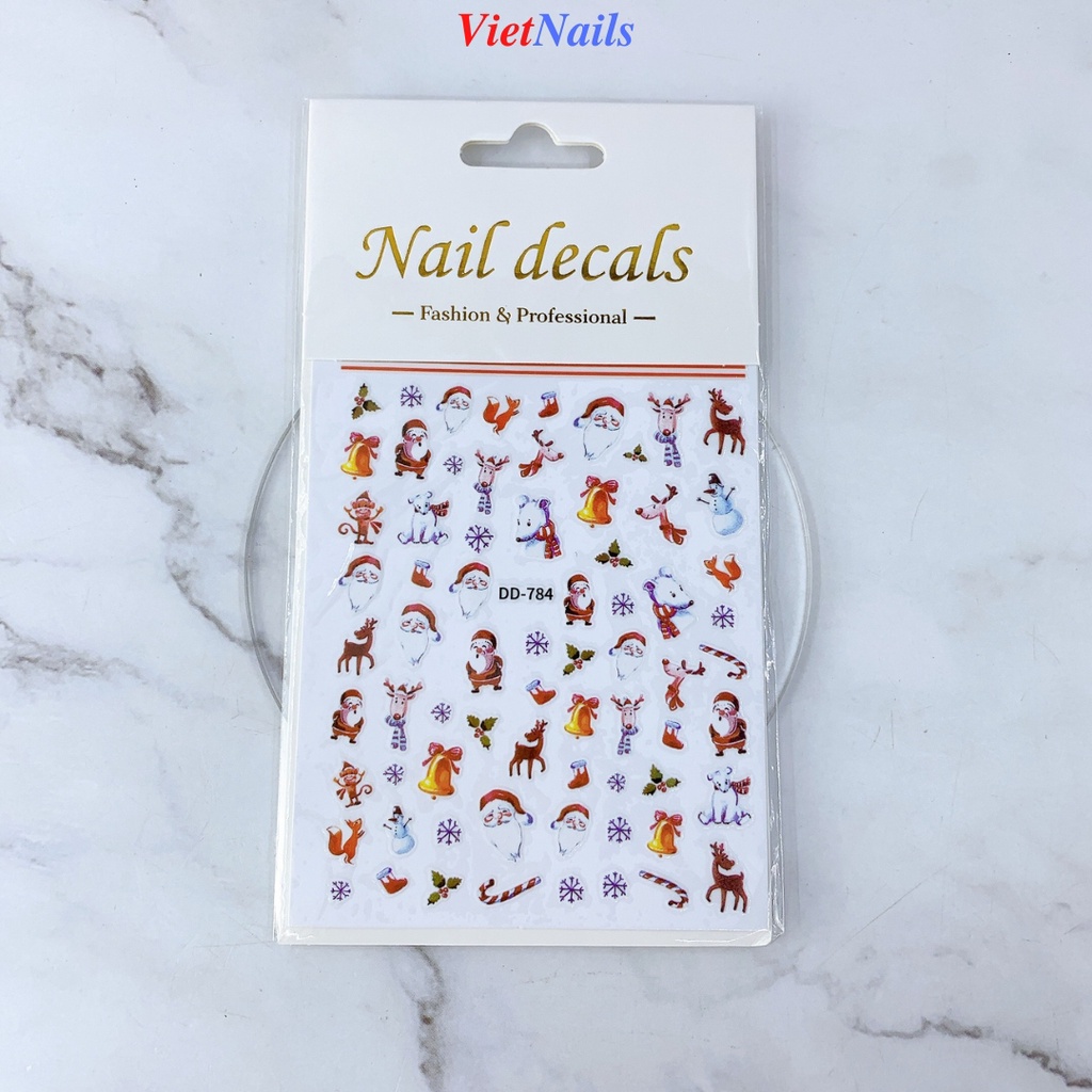 Sticker Dán Móng Noel Mới Nhất 2022 Hình Dán Trang Trí Móng Nail