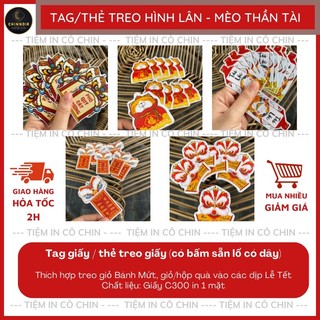 Set 100 tag treo tết - có đục sẵn lỗ xỏ dây