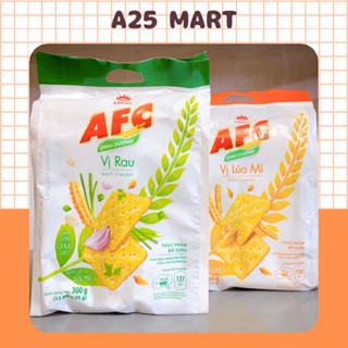 Bánh AFC Mặn Túi 300g (12 Gói x 25g), Bánh Cracker Mặn Kinh Đô
