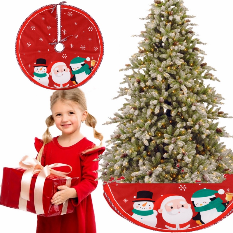 Thảm Lót Trang Trí Cây Thông Noel Họa Tiết Giáng Sinh Dễ Thương Bắt Mắt