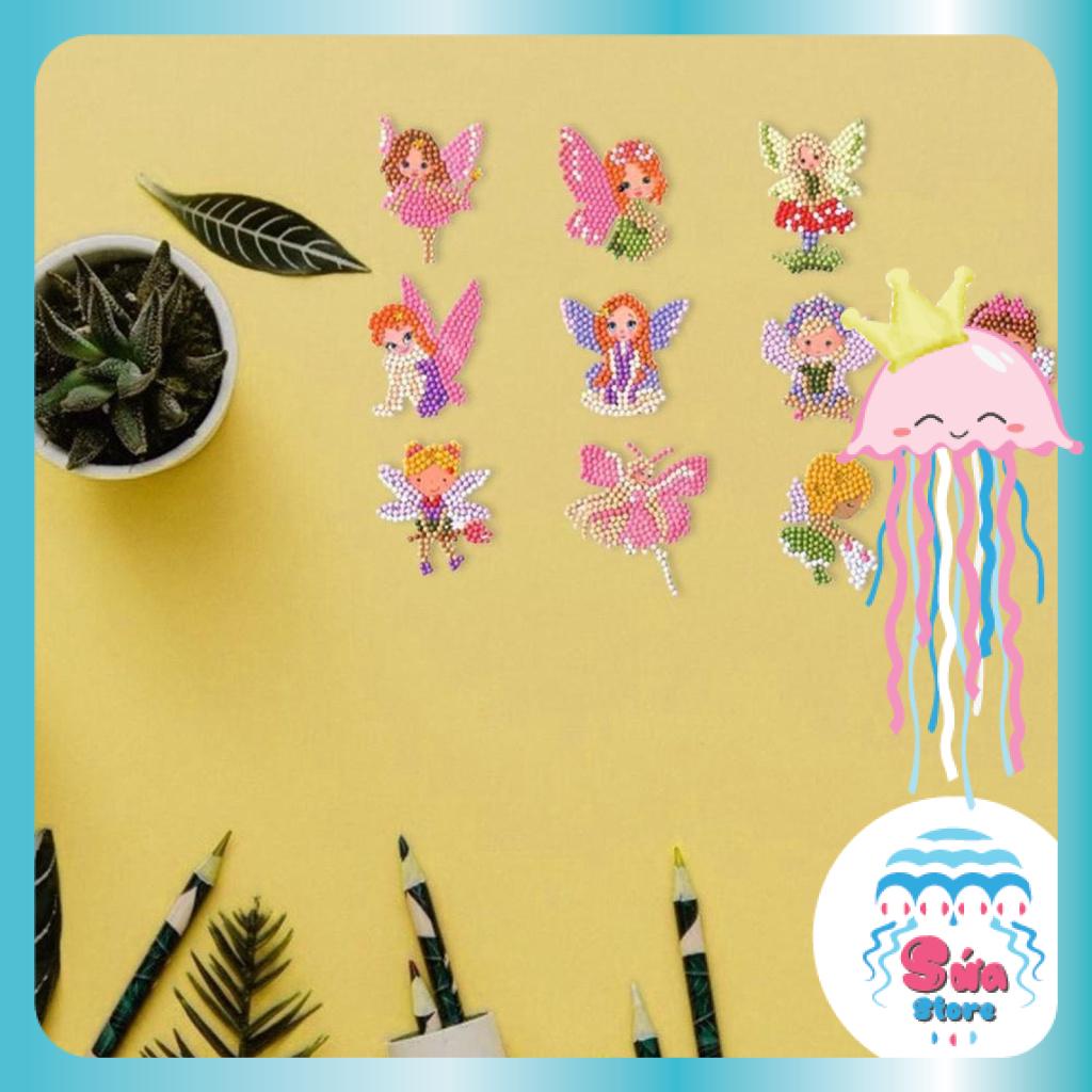 Tranh đính đá sticker cho bé, đồ chơi đính đá DIY trang trí sách, đồ thủ công cho bé dán điện thoại di động TDDA01