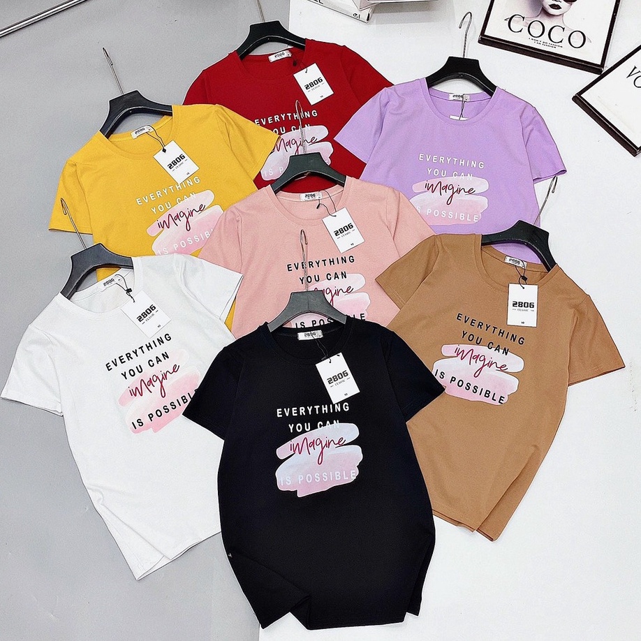 Áo Thun Thái Nữ Xinh Xắn Shop YUNA , Áo Phông Thái Chất Xịn Chất Cotton Thái Mịn Mát Thấm Hút Bền Đẹp