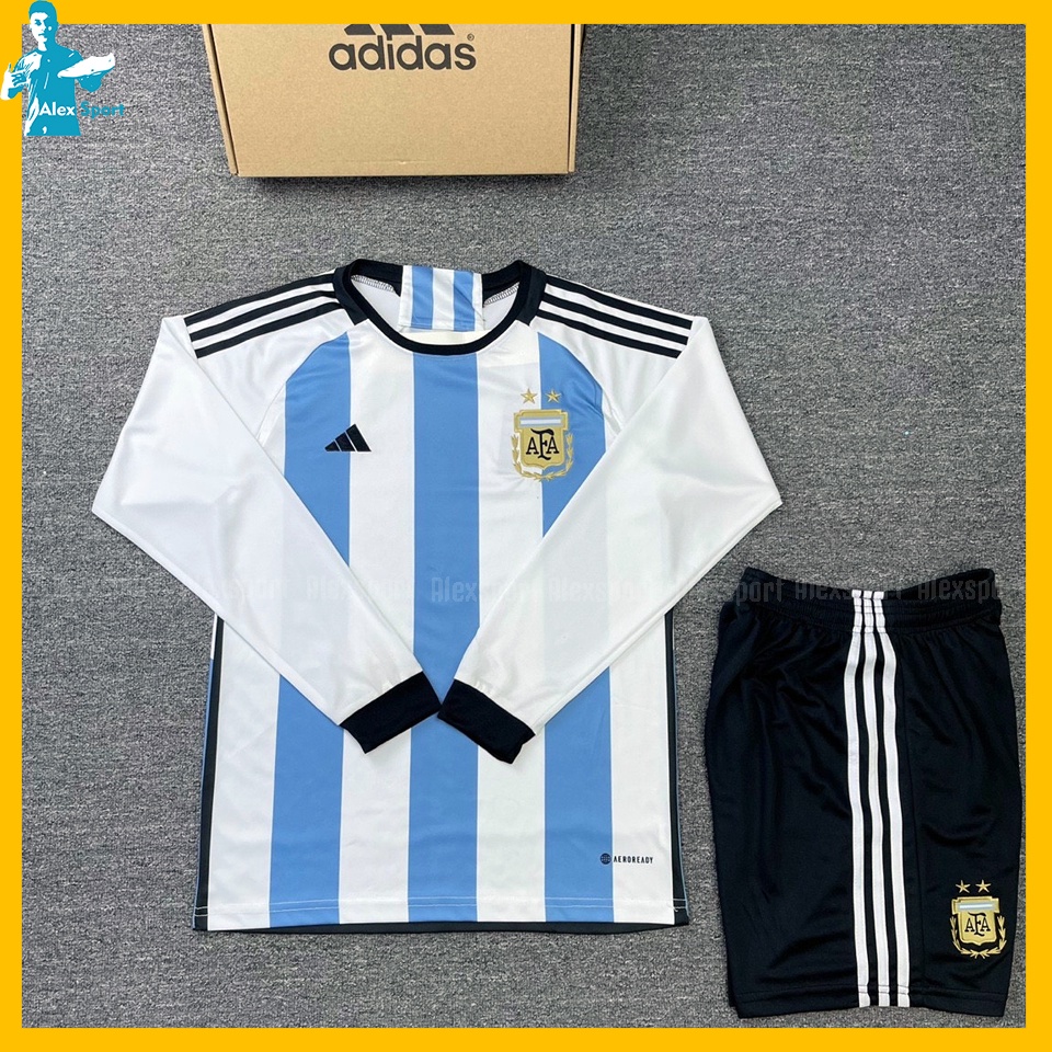 Bộ quần áo bóng đá ĐTQG Argentina sân nhà 2023 bản Dài Tay Bản Đẹp - Alex Sport