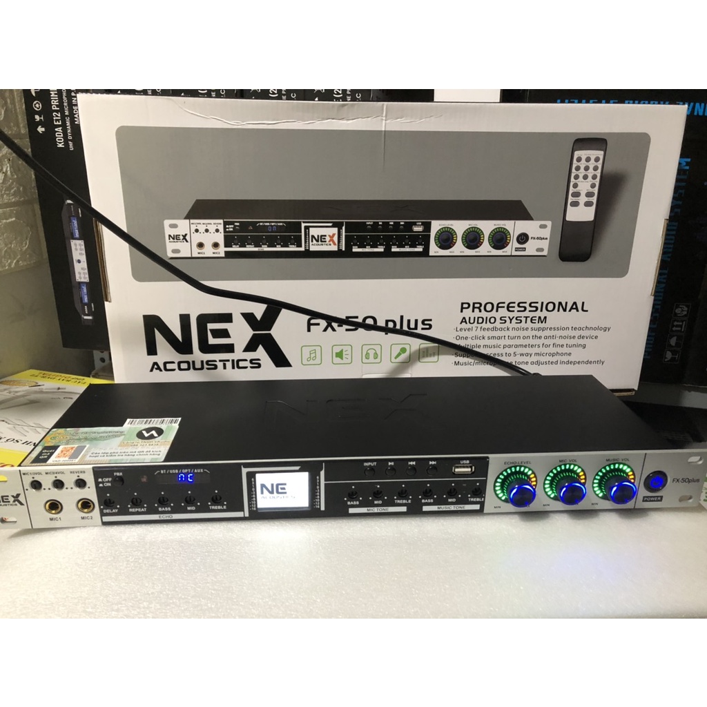 Vang FX50 Plus 2022 Có Reverb Kèm Dây Canon Có Chống Hú,Vang Nhại Mượt Mà.Có BLUETOOTH,Quang + tặng 2 dây