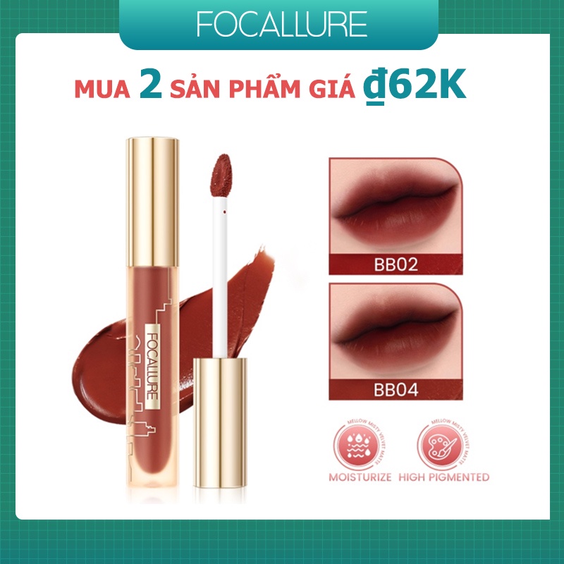 Focallure #Son Môi MordenUrban Màu Nhung Lì Lâu Trôi Sắc Tố Cao