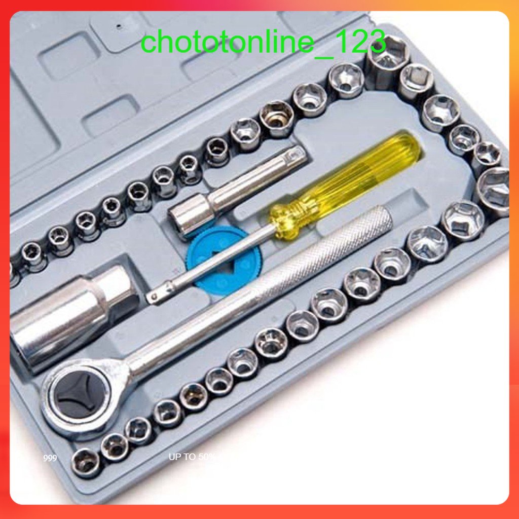 Bộ Đồ Nghề Sửa Chữa Ô Tô Xe Máy Đa Năng 40 Món