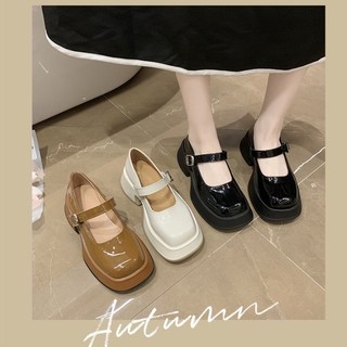 Giày Lolita Mary Jane nữ da mềm Cam Shoes đế bằng cao 5cm phong cách dễ thương
