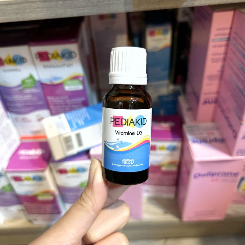 Vitamin D3 cho bé từ sơ sinh PediaKid 400IU lọ 20ml date 2/2024