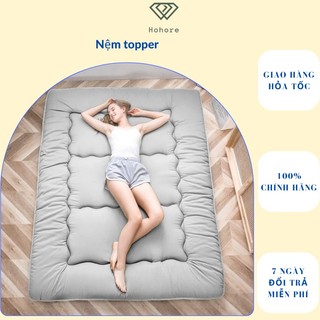 Nệm sinh viên, nệm topper trải sàn,nệm bông siêu êm dễ dàng gấp gọn tiện vận chuyển, kích thước từ 1m x 2m đến 1m6 x 2m