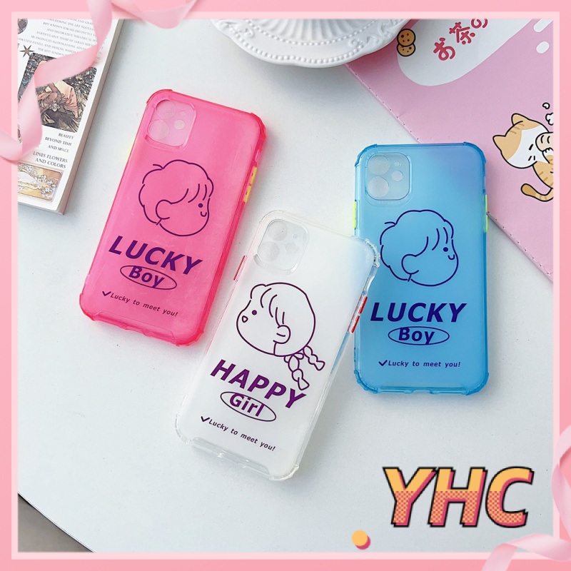 Ốp Điện Thoại Màu Kẹo Hình Bé Trai / Bé Gái Cho iPhone 6 / S6 / 6S / 6splus / 7 / 7plus / 8 / 8plus / X / xr / xs / 11promax-803