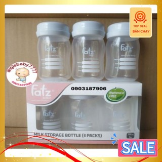 (Thái Lan) Bộ 3 bình trữ sữa 150ml FatzBaby FB0120N