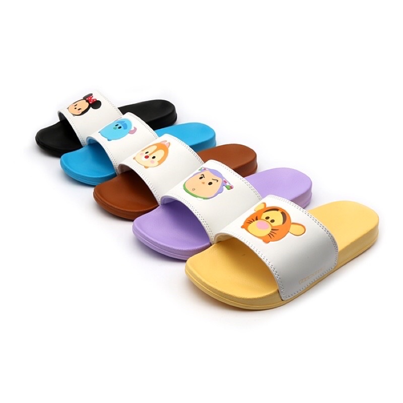 (Sẵn vàng 230, xanh dương 240) Dép nội địa Hàn Tsum Tsum Slippers