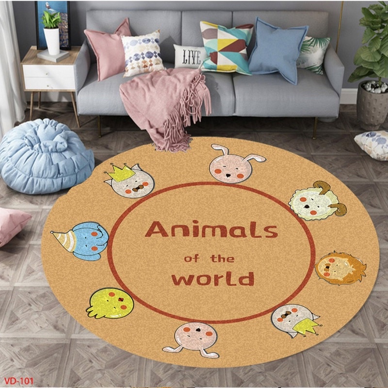 Thảm Bali Tròn trải sàn 3D 1mx1m1 cao cấp