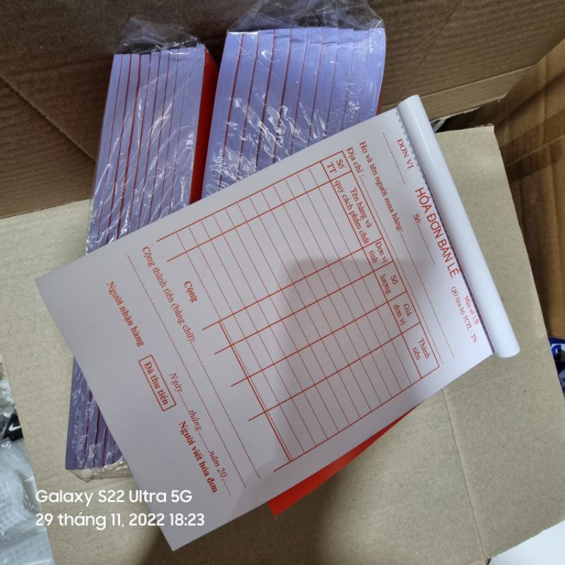 Sỉ 10 quyển hóa đơn bán lẻ 1 liên