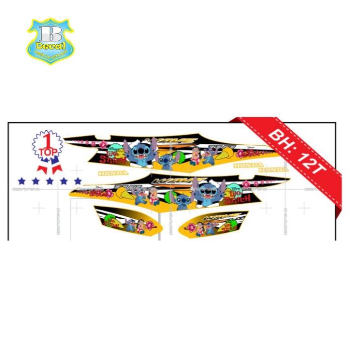 DECAL PVC 5 LỚP CHẤT LƯỢNG CAO Tem rời wave 2016 hoạt hình stich