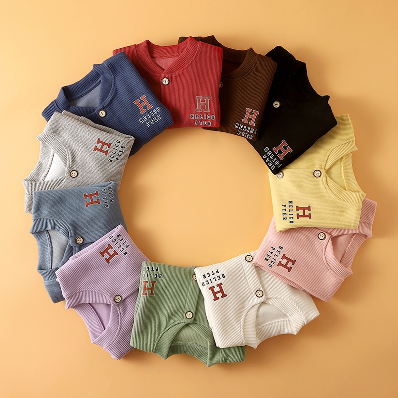 Áo Khoác Cardigan Dệt Kim Cổ Tròn Thời Trang Xuân Thu Mới Cho Bé Trai Và Gái