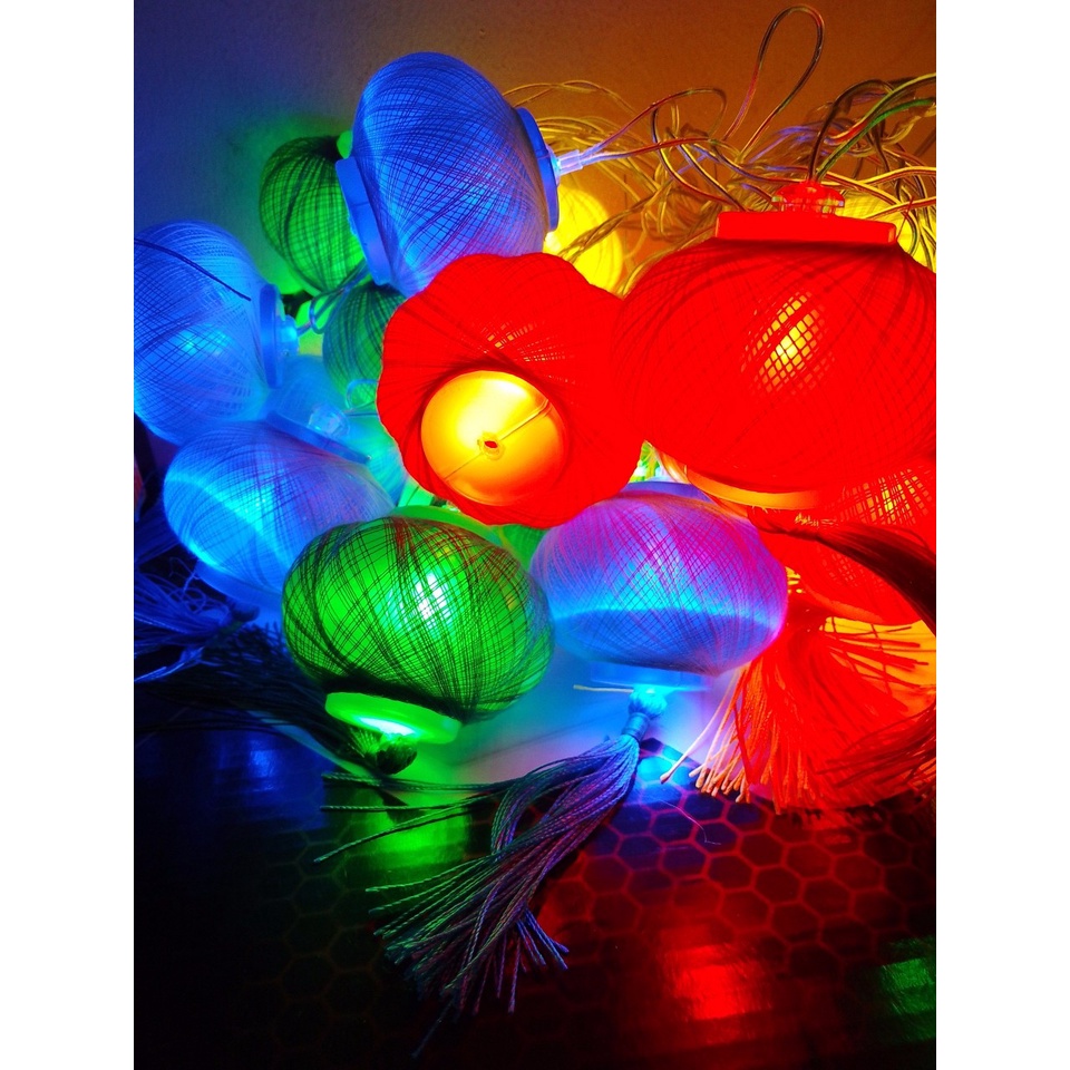 Dây đèn led trang trí tết/trang trí trung thu hình lồng đèn độc đáo/đẹp mắt