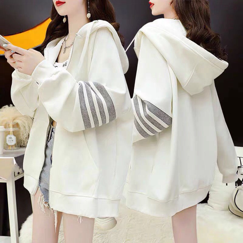 Áo khoác hoodie cardigan có khóa HDK83 phối viền tay 3 màu HOT, Áo nỉ Thu Đông hot trend mới nhất 2022