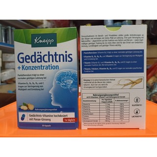 Viên uống tiền đình Kneipp Gedachtnis Konzentration của Đức