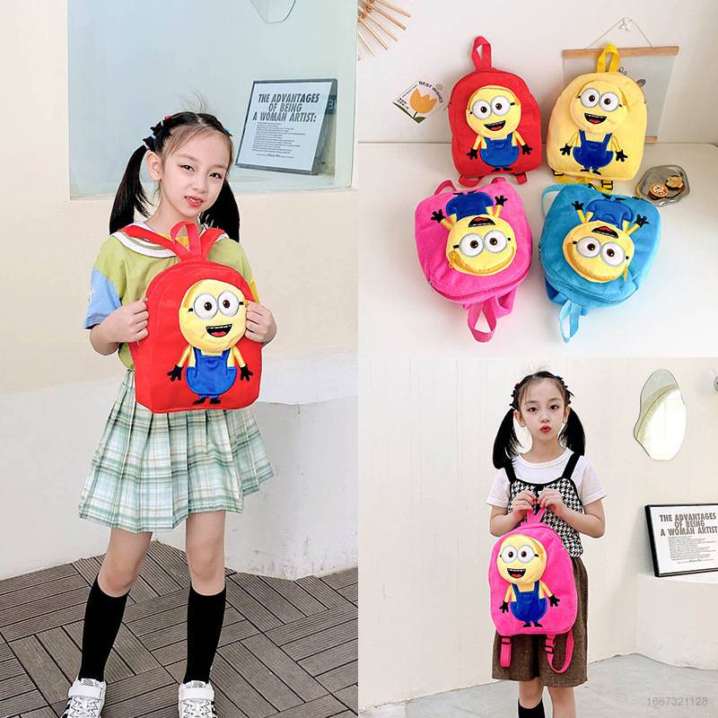 Ba Lô Đi Học Cỡ Lớn Đa Năng In Họa Tiết Minion SY1 YS1 Thời Trang Xinh Xắn Cho Nữ