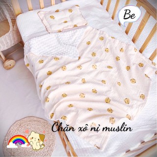 Chăn nỉ xô muslin Be