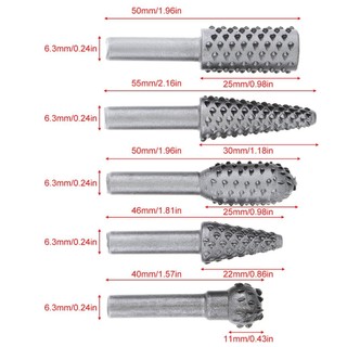 Bộ 5 Mũi Mài Gỗ 1 / 4 "