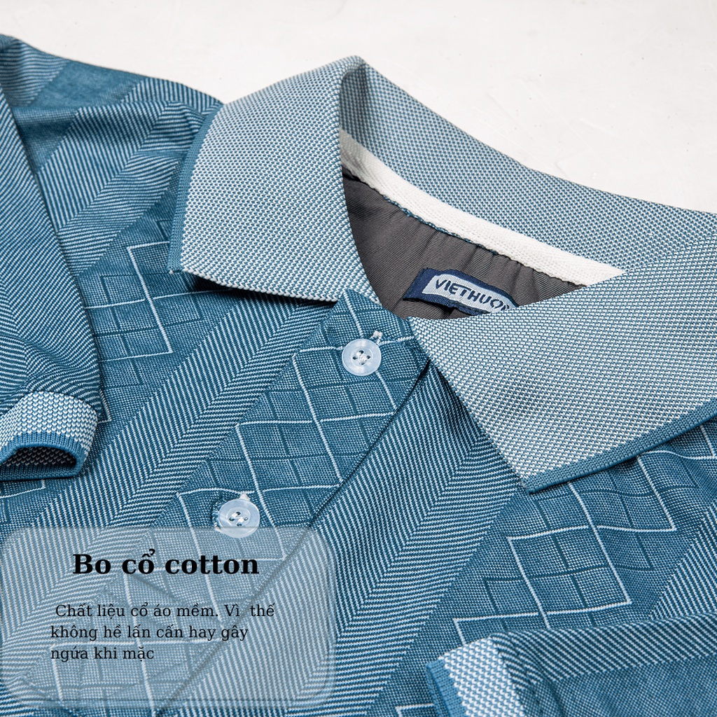 Áo thun nam trung niên cao cấp vải cotton xốp mặc mát thoải mái ATHUN18