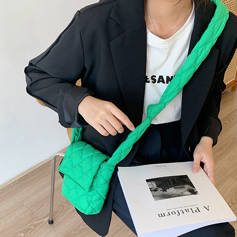 Túi đeo vai IELGY hình thoi gọn nhẹ phong cách Hàn Quốc thời trang cho nữ