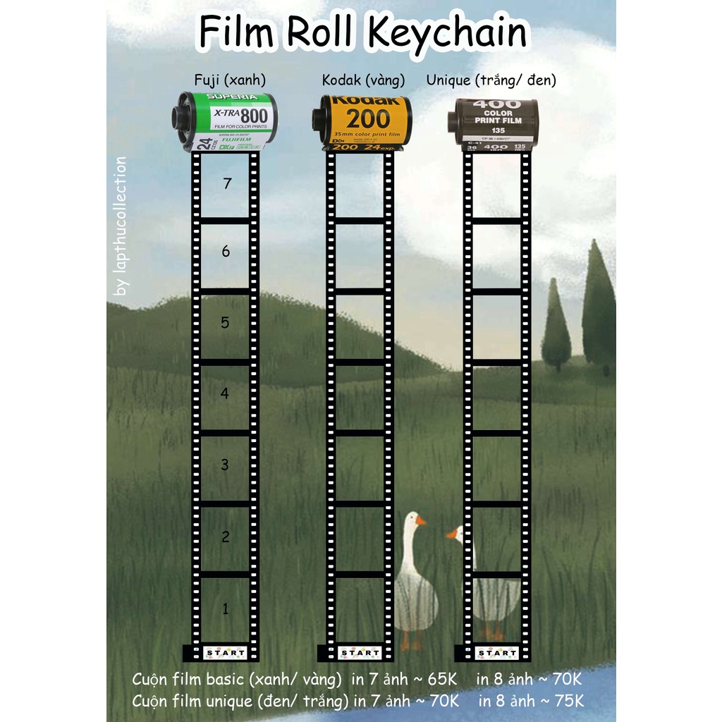 𝐌𝐨́𝐜 𝐤𝐡𝐨𝐚́ 𝐜𝐮𝐨̣̂𝐧 𝐟𝐢𝐥𝐦 𝐢𝐧 𝐚̉𝐧𝐡 - móc khoá film in ảnh made by lapthucollection (in ảnh theo yêu cầu)