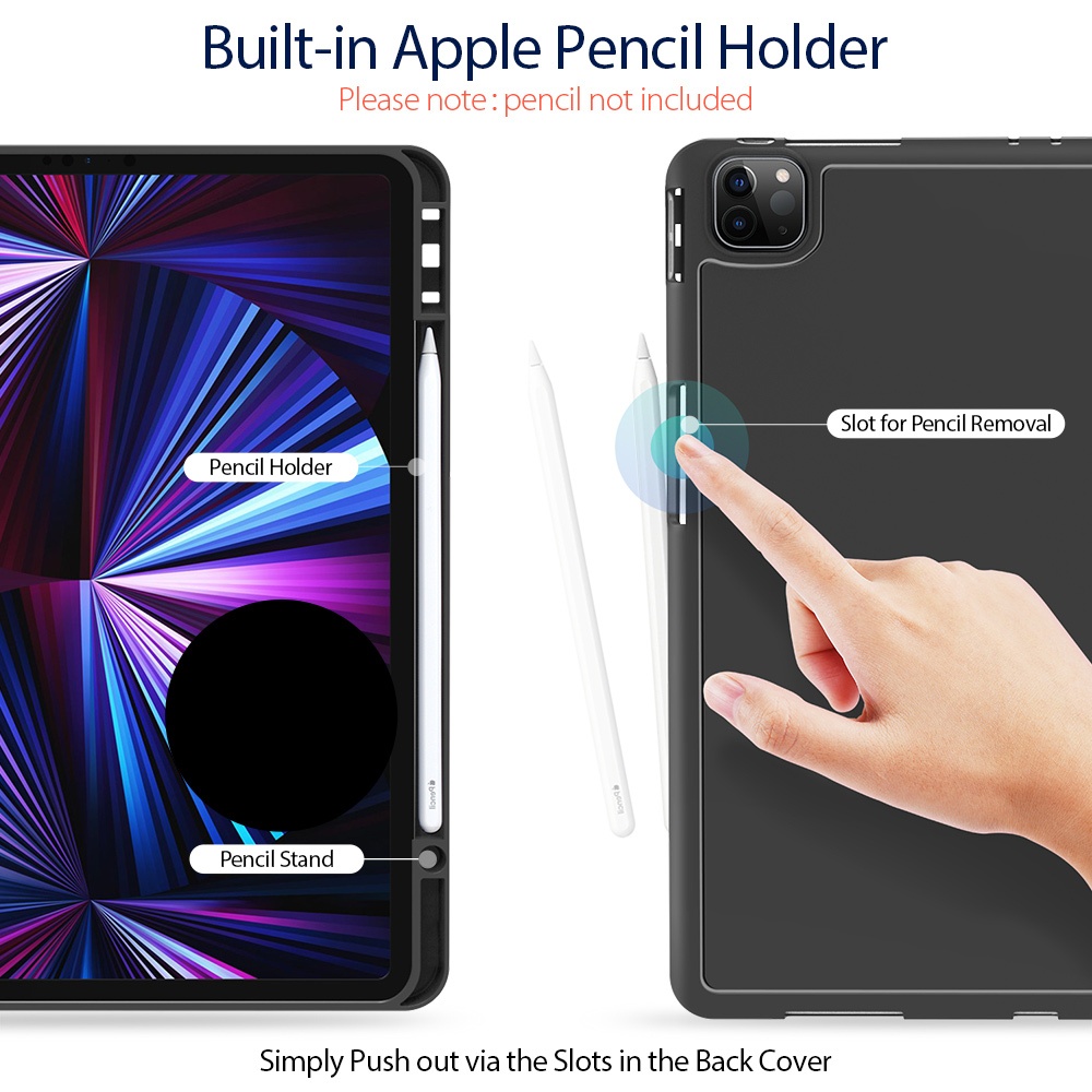 [Chính Hiệu DUX DUCIS] Bao da iPad PRO 11&quot; 2020/ M1 2021/ M2 2022 OSOM Series Khay Dẻo Da PU Trơn Có Khay Bút