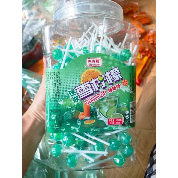 Sỉ 1 hộp 200cây kẹo mút mini Mix các vị trái cây cho bé