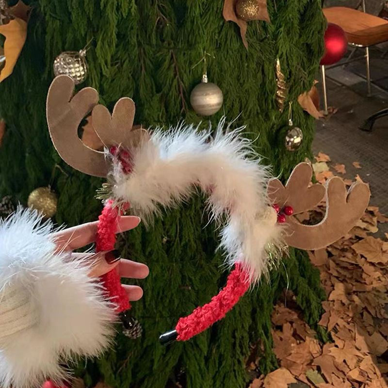 Băng Đô Cài Tóc Hình Sừng Tuần Lộc Giáng Sinh Siêu Nữ Tính