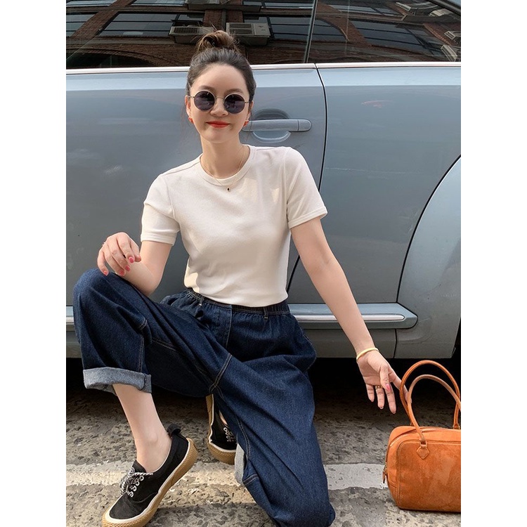 Quần bò mài dáng thụng, chất mềm tôn dáng