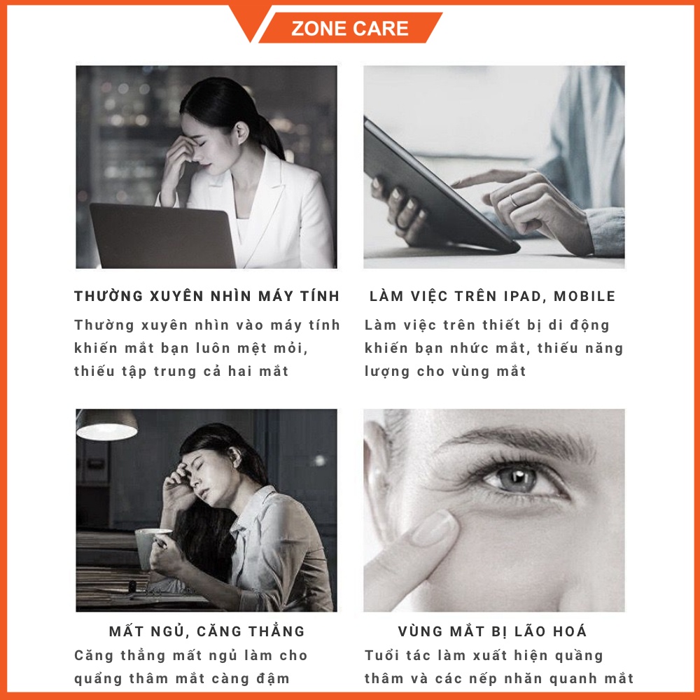 Máy Massage Mắt Mini Có Chế Độ Rung Tần số cao, giảm thâm quần vùng da quanh mắt