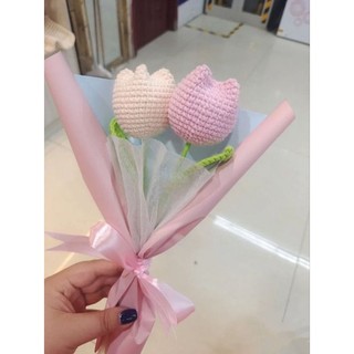 Hoa tulip bằng len