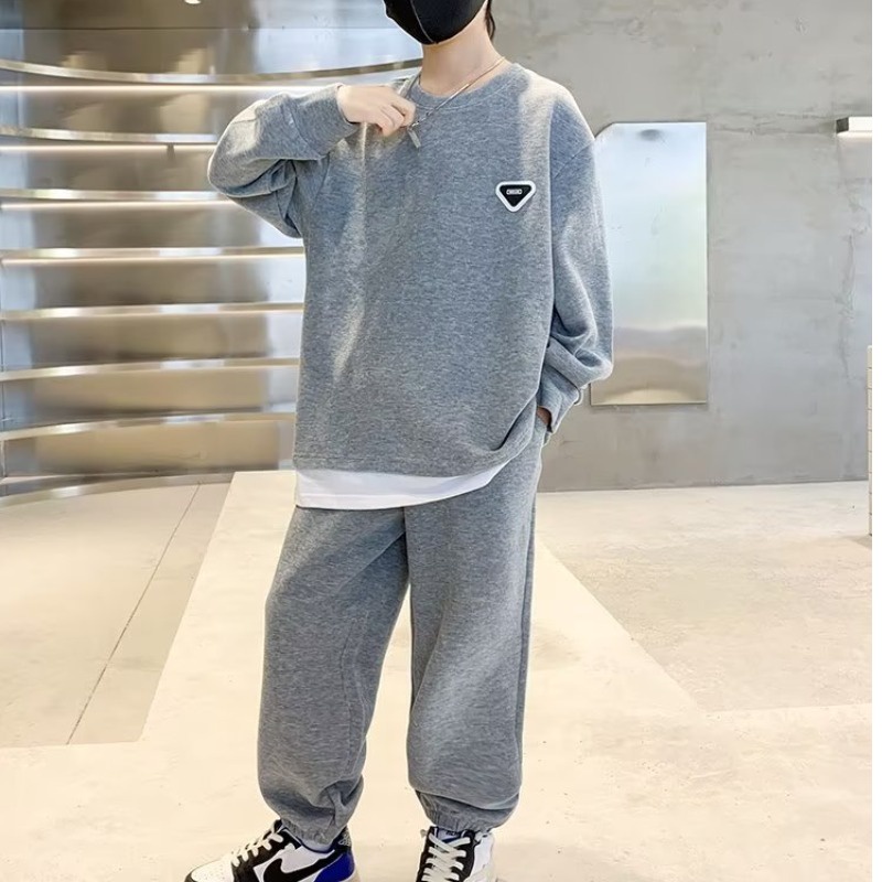 Set áo sweatshirt và quần dài BXPB dáng rộng thời trang dành cho bé trai 3-15 tuổi 110-170cm