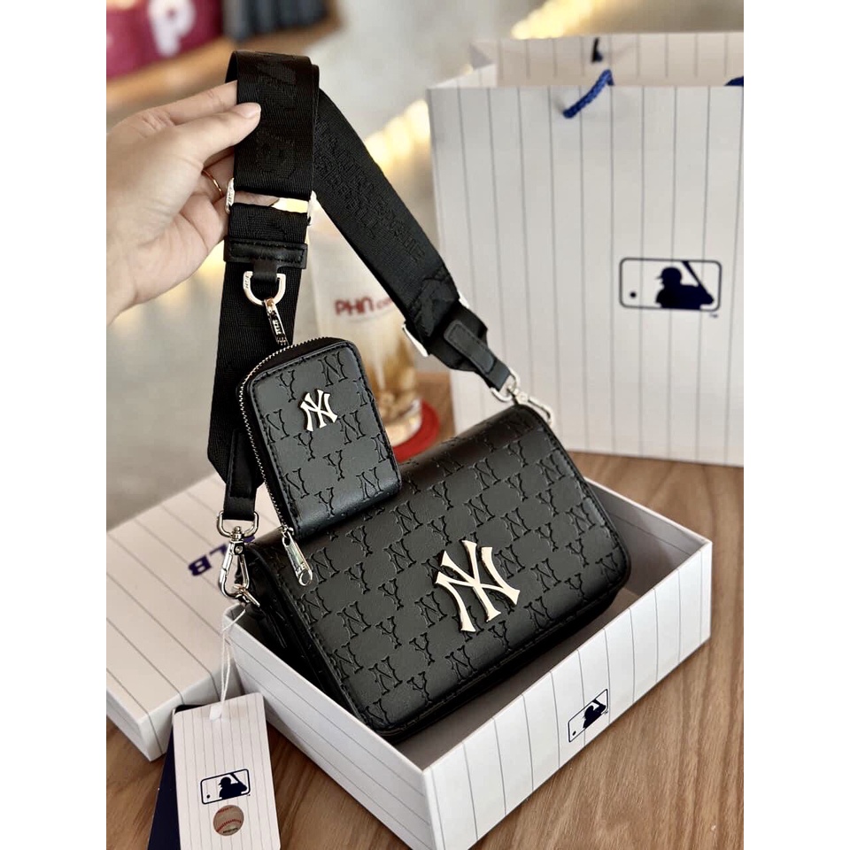 Túi MLB NY full box xuất dư Túi xách nữ MLB dáng hộp full box size 18 - ZENI.STORE