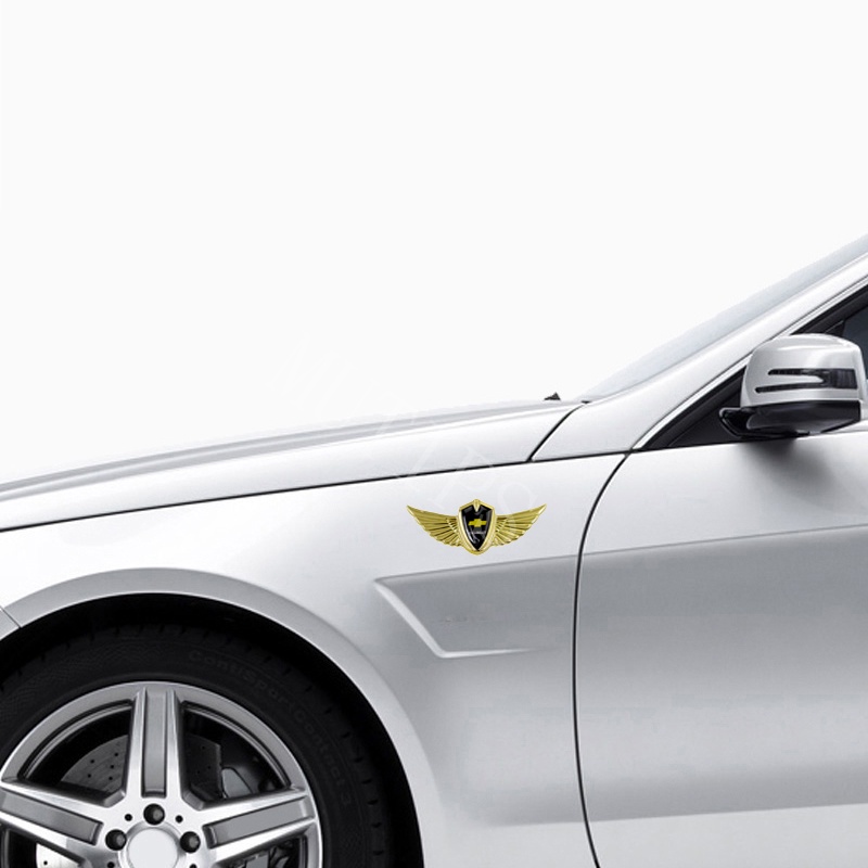 Logo Kim Loại Hình Đôi Cánh 3D Trang Trí Thân Xe Hơi Chevrolet Captiva Lova Zafira Spin Orlando Trax Colorado Aveo Spark