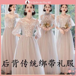 Đầm phù dâu dài vừa phong cách mới năm 2021 cho nữ 18 tuổi