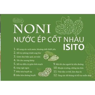 Nước cốt trái nhàu Noni Isito 100ml