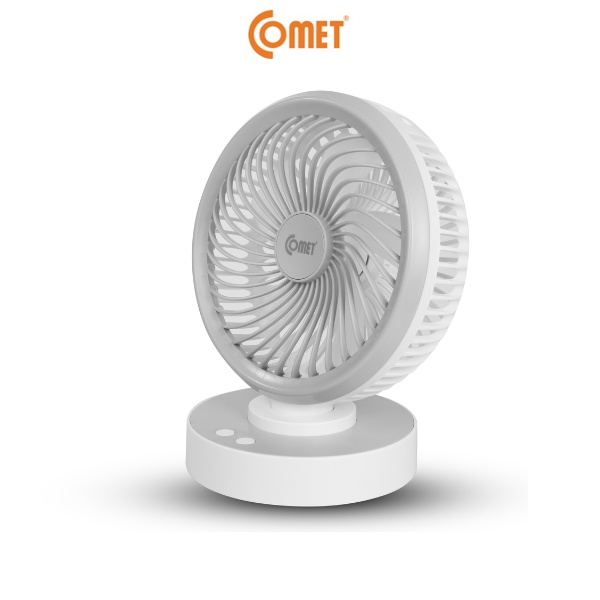 Quạt Sạc Tích Điện Để Bàn Đa Năng COMET CRF1506 7W, 4 Cấp Độ Gió, Xoay 90 Độ, Để Bàn Văn Phòng