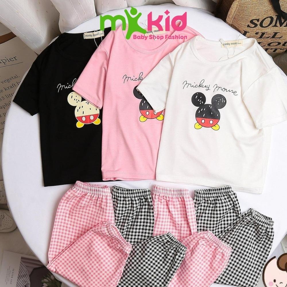 Bộ Tay Ngắn Quần Dài Caro Cho Bé 6-26kg Bộ Thun Lạnh Cộc Tay ALIBABA Siêu Dễ Thương Cho Bé Trai Bé Gái