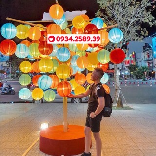 Lồng đèn giấy tròn đủ màu
