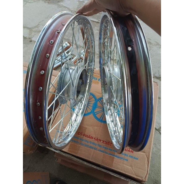 Bánh căm WAVE A 2022 ZIN trong hảng tháo ra chưa lăn bánh gắn vừa tất cả các dòng xe future neo, dream, wave thắng đùm
